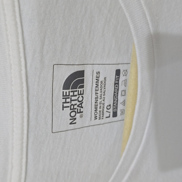 The North Face Women's White Short Sleeve Tee Black Logo T-Shirt Medium - Picture 3 of 11